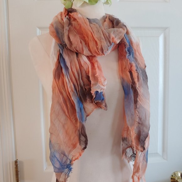 Color Bleeding Effect Oversized Scarf | NWOT - Picture 1 of 3